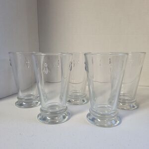 La Rochere France Bee Tumblers Set Of 5 Tea Highball Glasses Napoleon 5.5"